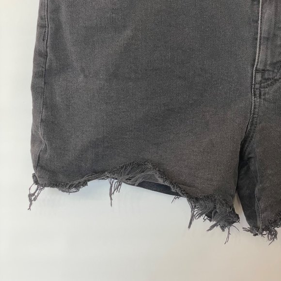 Madewell Womens 31 High Rise Denim Shorts Faded Black Cut Off Hem Style K6156 - Picture 5 of 13